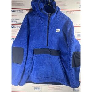 The North Face Campshire Pullover Royal Blue Center Pocket Sherpa Men's XL
